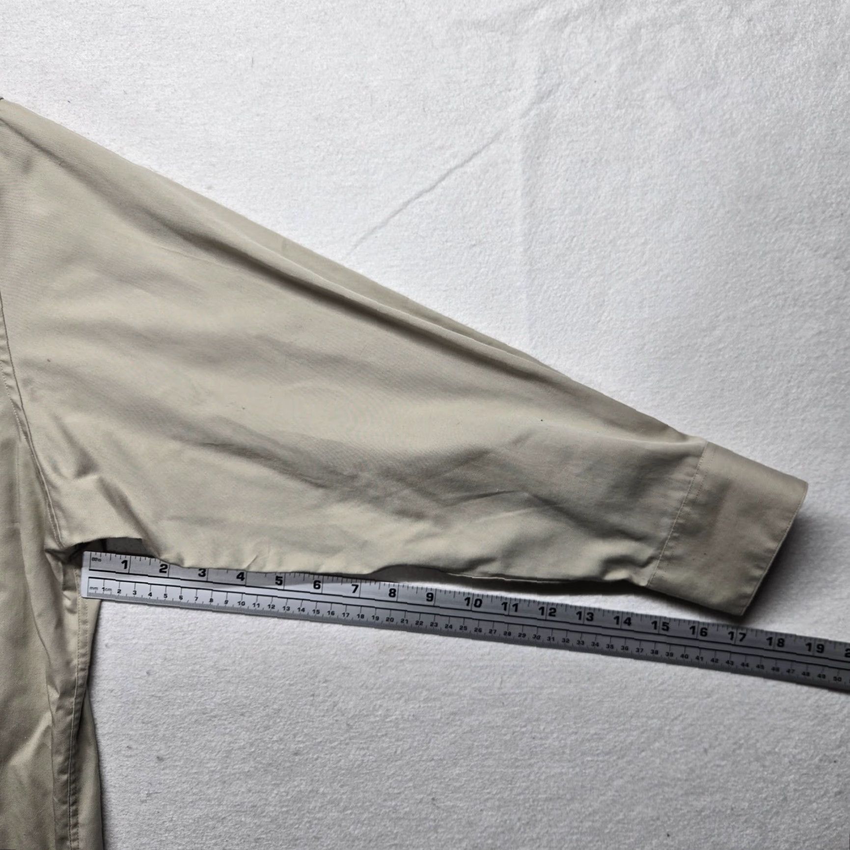 Dockers DOCKERS Shirt Dress Shirt Long Sleeve Button Up Men's XL 17 Tan Brown Microfiber Solid Catalog-Style Dress Shirt Size 46R - 5 Thumbnail