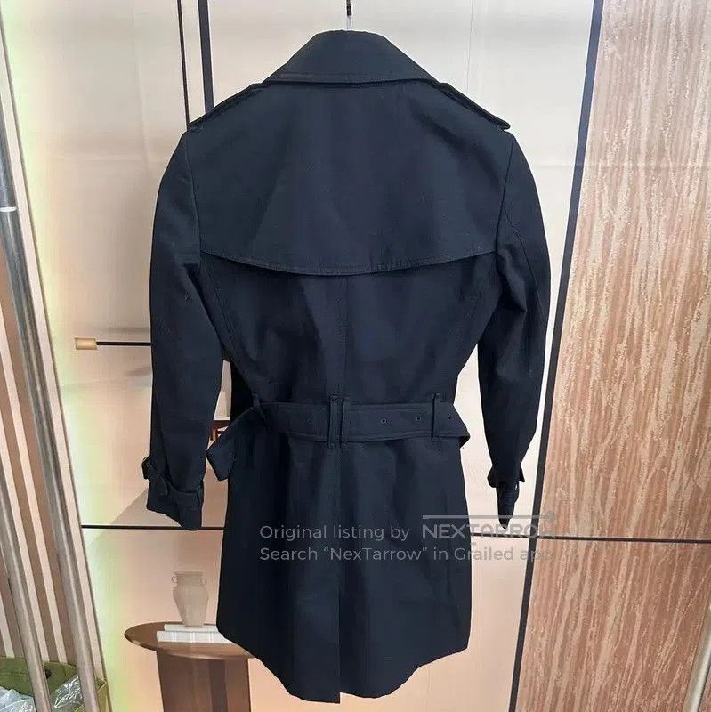 Burberry Burberry Black Cotton Women's Trench Coat. Size M / US 6-8 / IT 42-44 - 2 Thumbnail