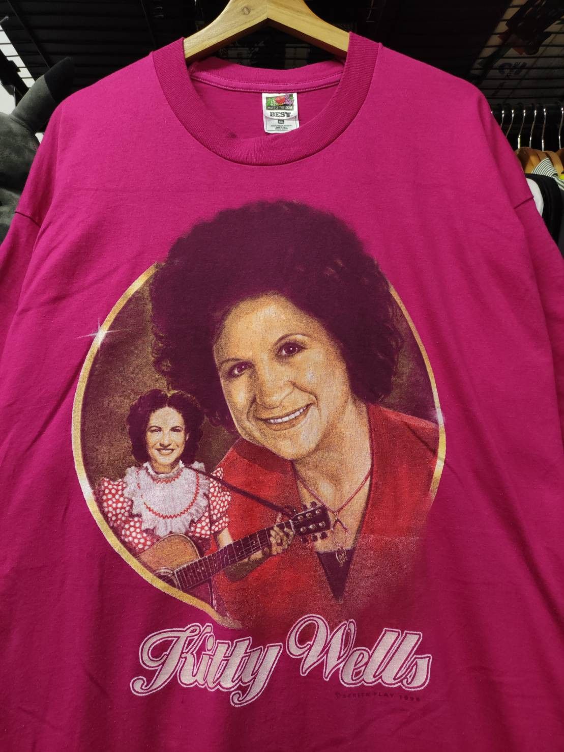 Band Tees Vtg 90's Kitty Wells Country Singer Single Stich USA T-Shirt Size US XXL / EU 58 / 5 - 1 Thumbnail