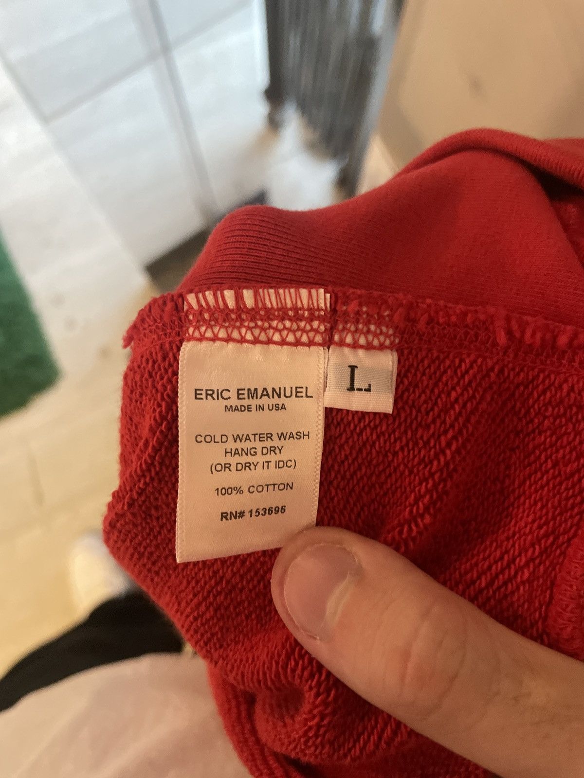 Eric Emanuel Eric Emanuel Red/Yellow Hoodie L Size US L / EU 52-54 / 3 - 4 Thumbnail
