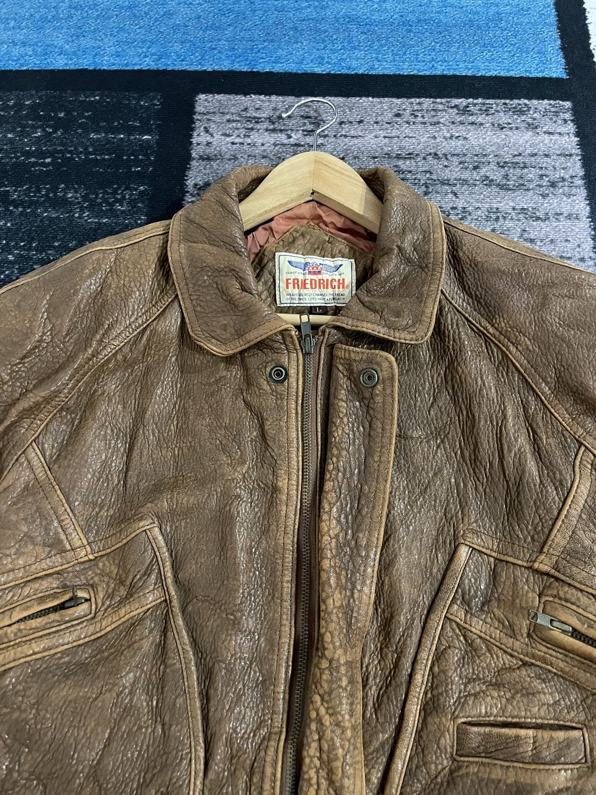 Vintage Vintage Friedrich Leather Bomber Jacket Size US L / EU 52-54 / 3 - 17 Thumbnail