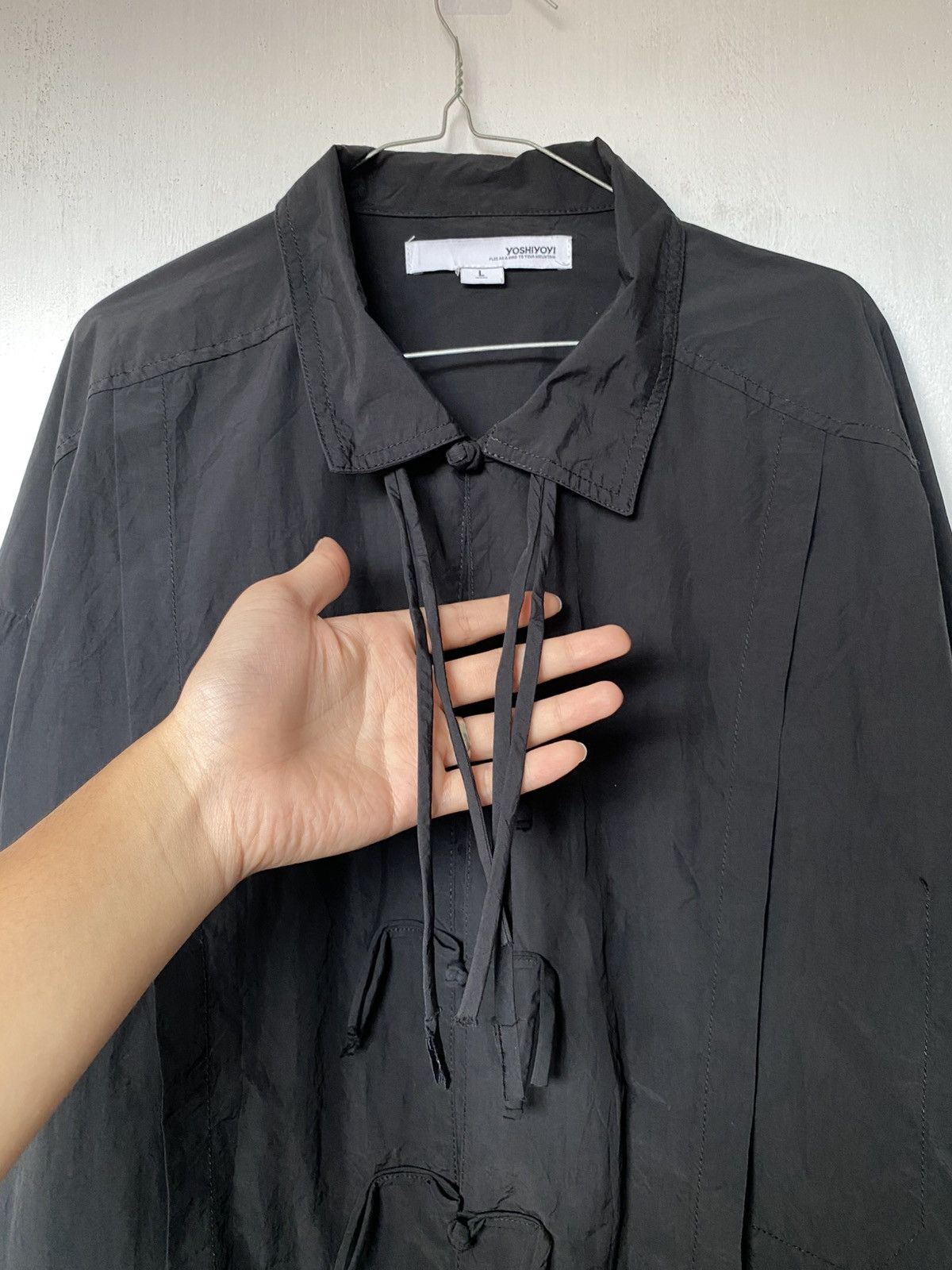 Issey Miyake Yoshiyoyi Nylon Chinese Traditional Style Shirt Size US L / EU 52-54 / 3 - 3 Thumbnail
