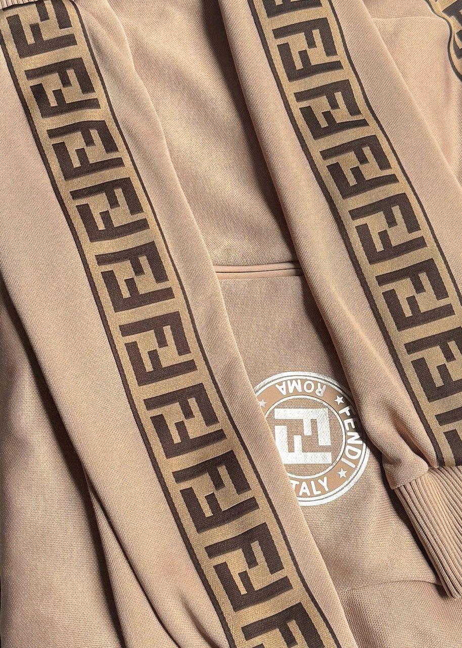 Fendi Fendi Beige Forever Fendi Zucca Sleeves Track Jacket Size L / US 10 / IT 46 - 6 Thumbnail