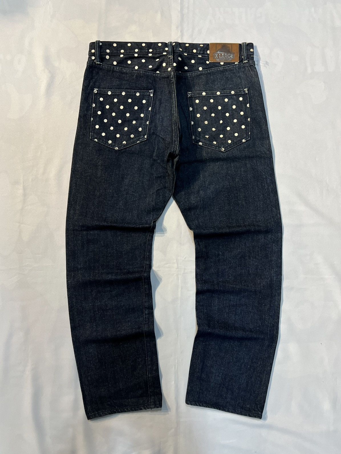 Japanese Brand × Xlarge X-LARGE POLKA DOTS PATTERN SELVEDGE DENIM PANT Size US 33 - 4 Thumbnail