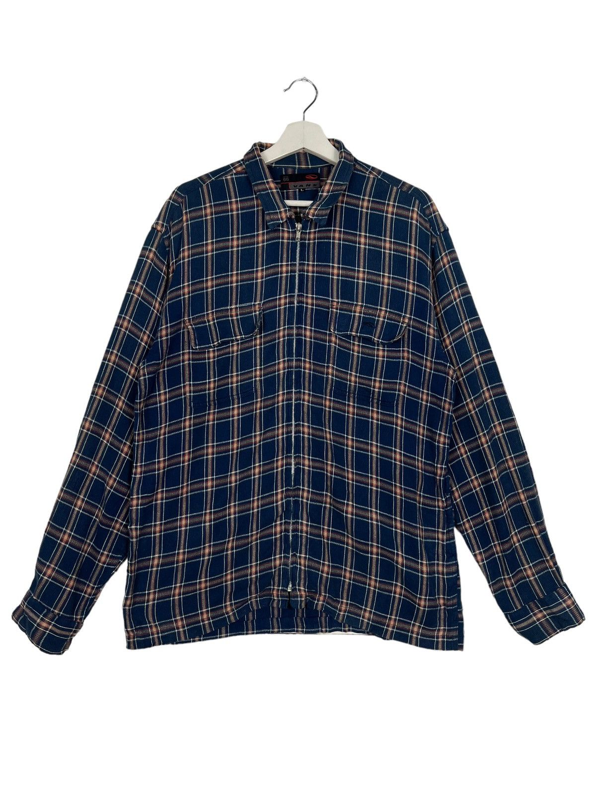 Vans 🔥90s VINTAGE VANS CHECK ZIPPER SHIRT JACKET Size US L / EU 52-54 / 3 - 1 Thumbnail
