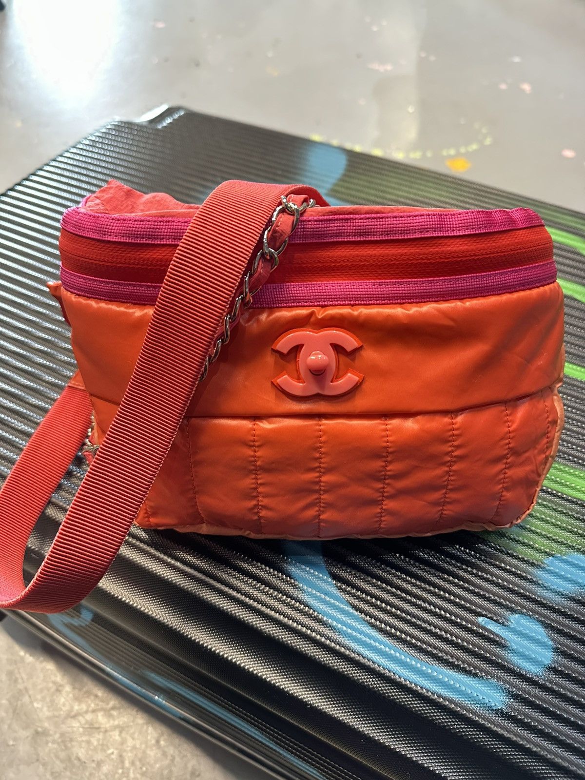 Chanel Chanel nylon chain body waist bag Size ONE SIZE - 1 Thumbnail