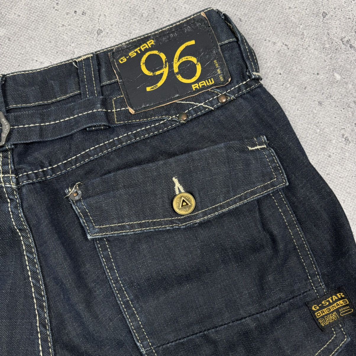G-Star Crazy G Star Raw GS3301 Double Knee Tapered Denim Jeans Size US 30 / EU 46 - 8 Thumbnail