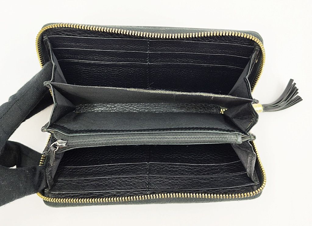 Gucci original GUCCI soho GG full leather zipper fringe wallet Size ONE SIZE - 5 Thumbnail
