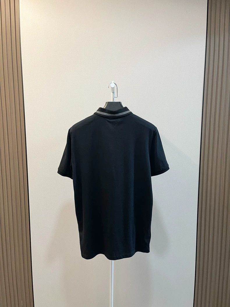 Gucci Gucci Black stitched nylon striped short-sleeved Polo shirt Size US XL / EU 56 / 4 - 2 Thumbnail