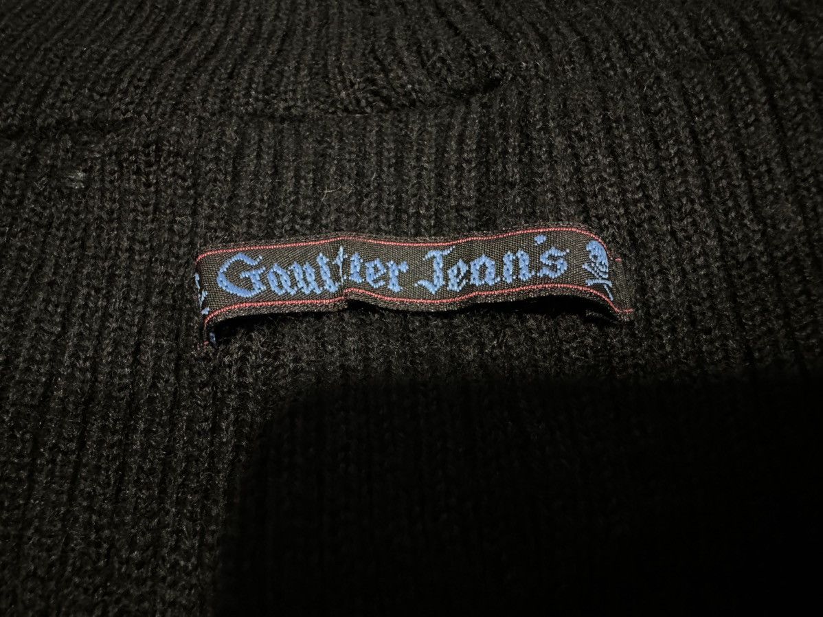 Designer × Gaultier Homme Objet × Jean Paul Gaultier 🔥Rare Vintage Jean Paul Gautier Ribbed Knit Hoodie Pullover Size US S / EU 44-46 / 1 - 13 Thumbnail