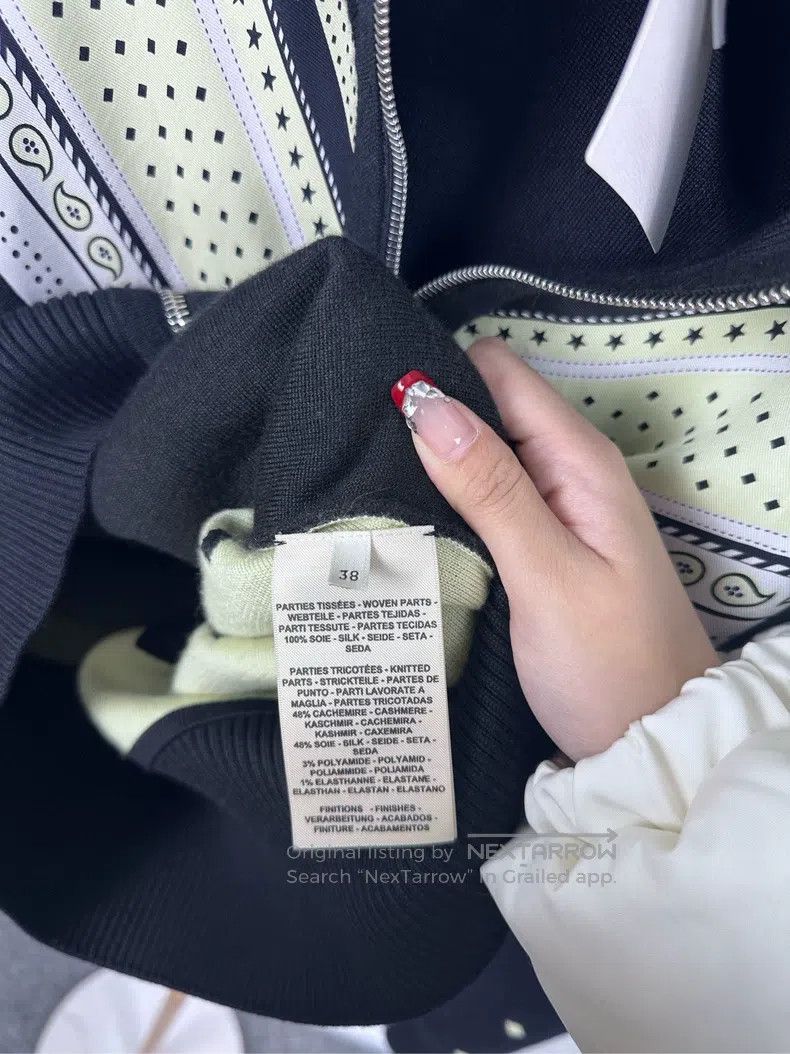 Hermes Hermes Black Printed Knit Jacket Size XS / US 0-2 / IT 36-38 - 4 Thumbnail