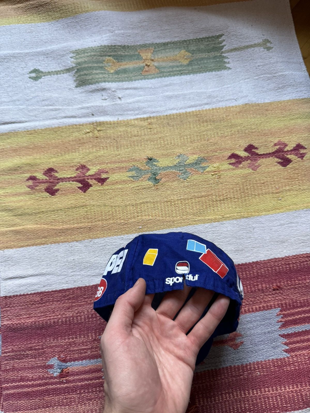 Vintage Vintage 80-90’s Mapei Colnago Cycle Hat Size ONE SIZE - 3 Thumbnail
