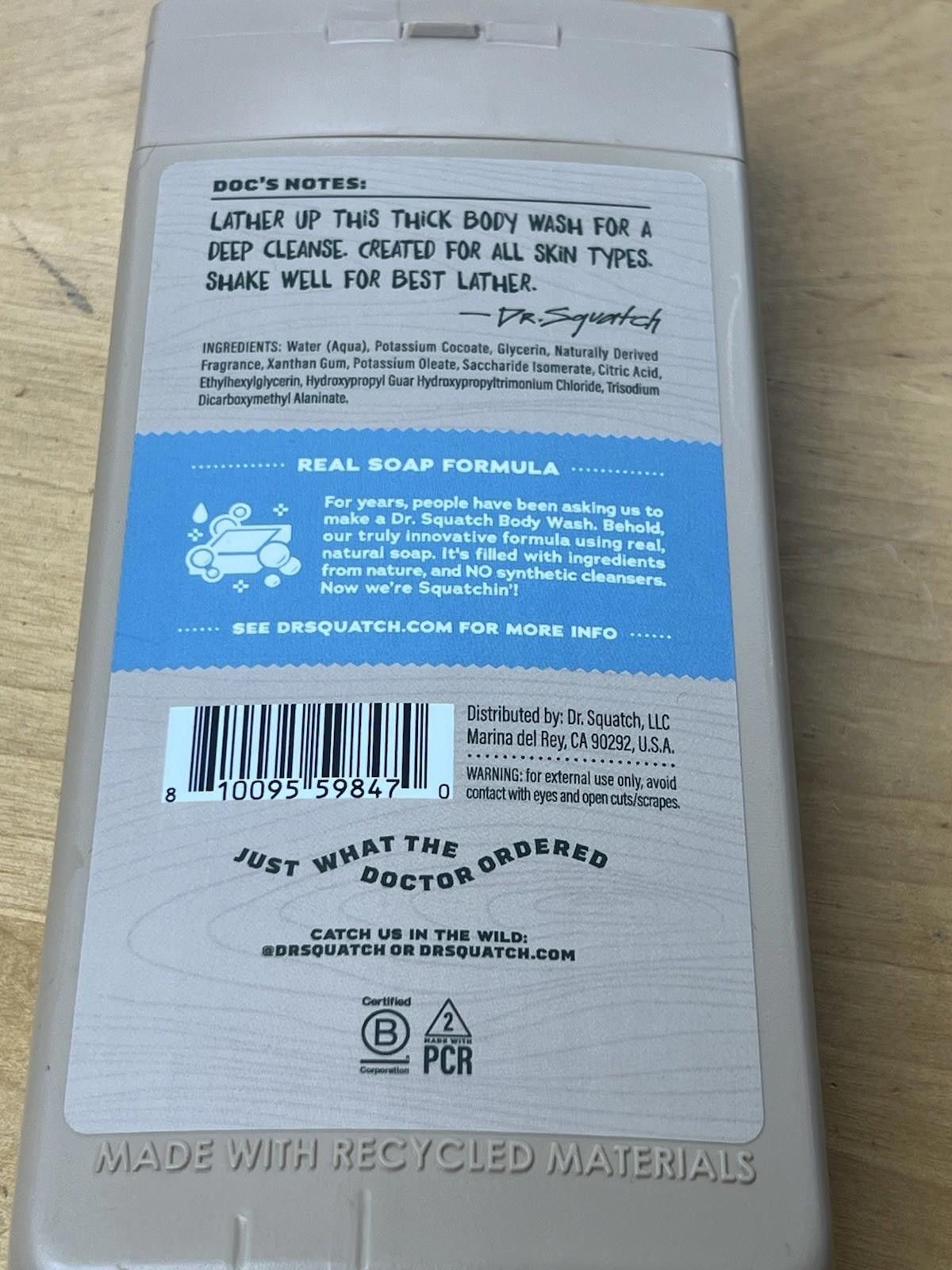 Other Dr. Squatch Men’s Natural Body Wash coastal mist 14 Fl Oz Size ONE SIZE - 12 Thumbnail
