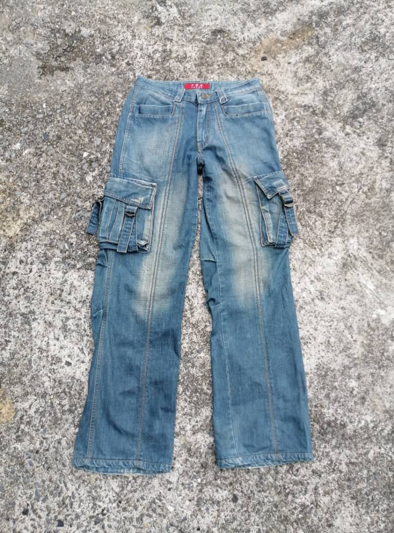 Japanese Brand T2X Cargo Denim Jeans Size US 28 / EU 44 - 1 Thumbnail