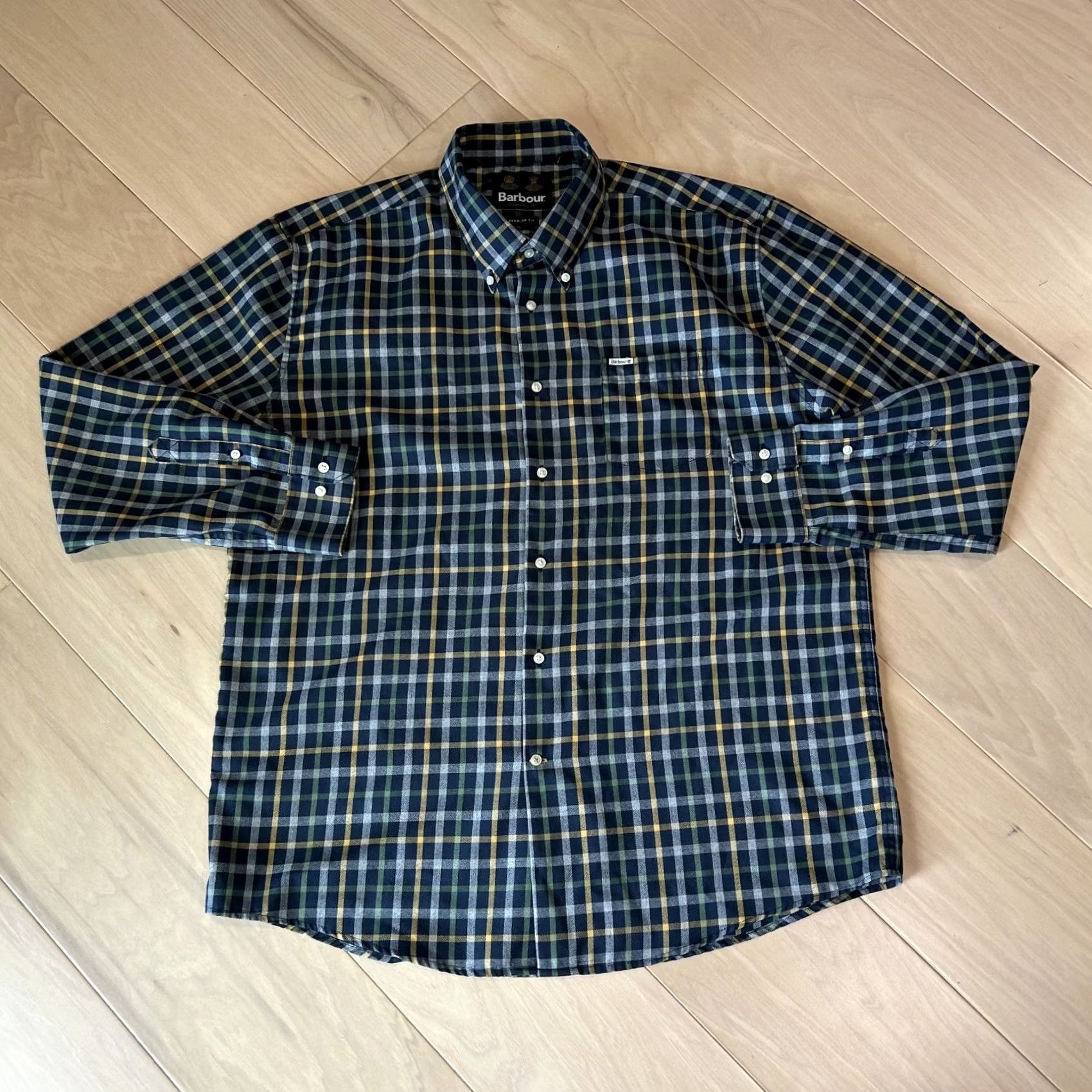 Barbour VINTAGE Barbour Regular Fit Button Up Plaid Shirt Long Sleeve Men’s USA XL Size US XL / EU 56 / 4 - 2 Thumbnail