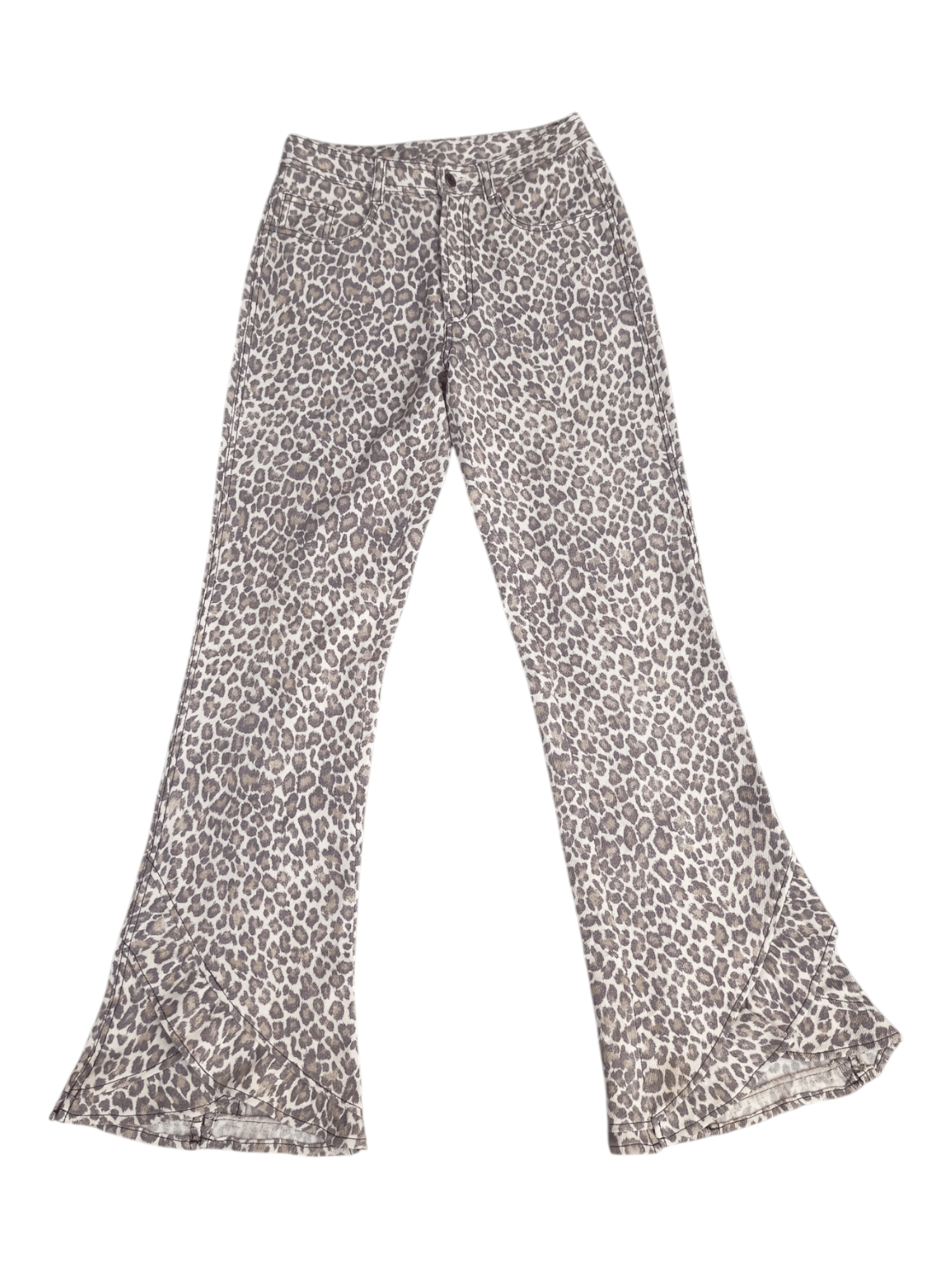 Japanese Brand GK Leopard Design Lace Up Flare Pants Size 24" / US 00 / IT 34 - 2 Thumbnail