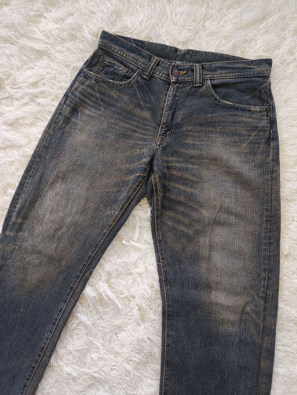 Big John GL HEART by Big John Flared Faded Gold Clawmark Denim Jeans Size US 36 / EU 52 - 3 Thumbnail