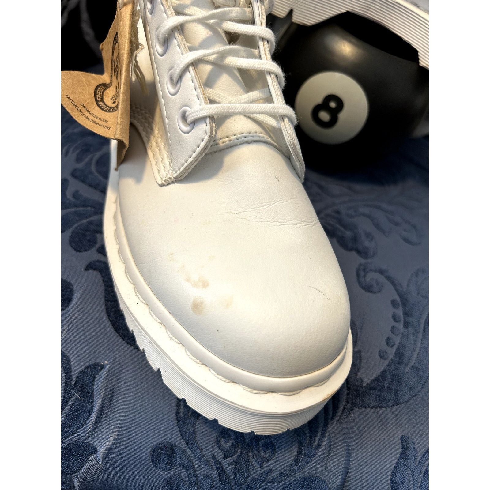 Dr. Martens Dr Martens White Pascal Boots with White Soles Size 7/EU 38 Size US 7 / IT 37 - 2 Thumbnail