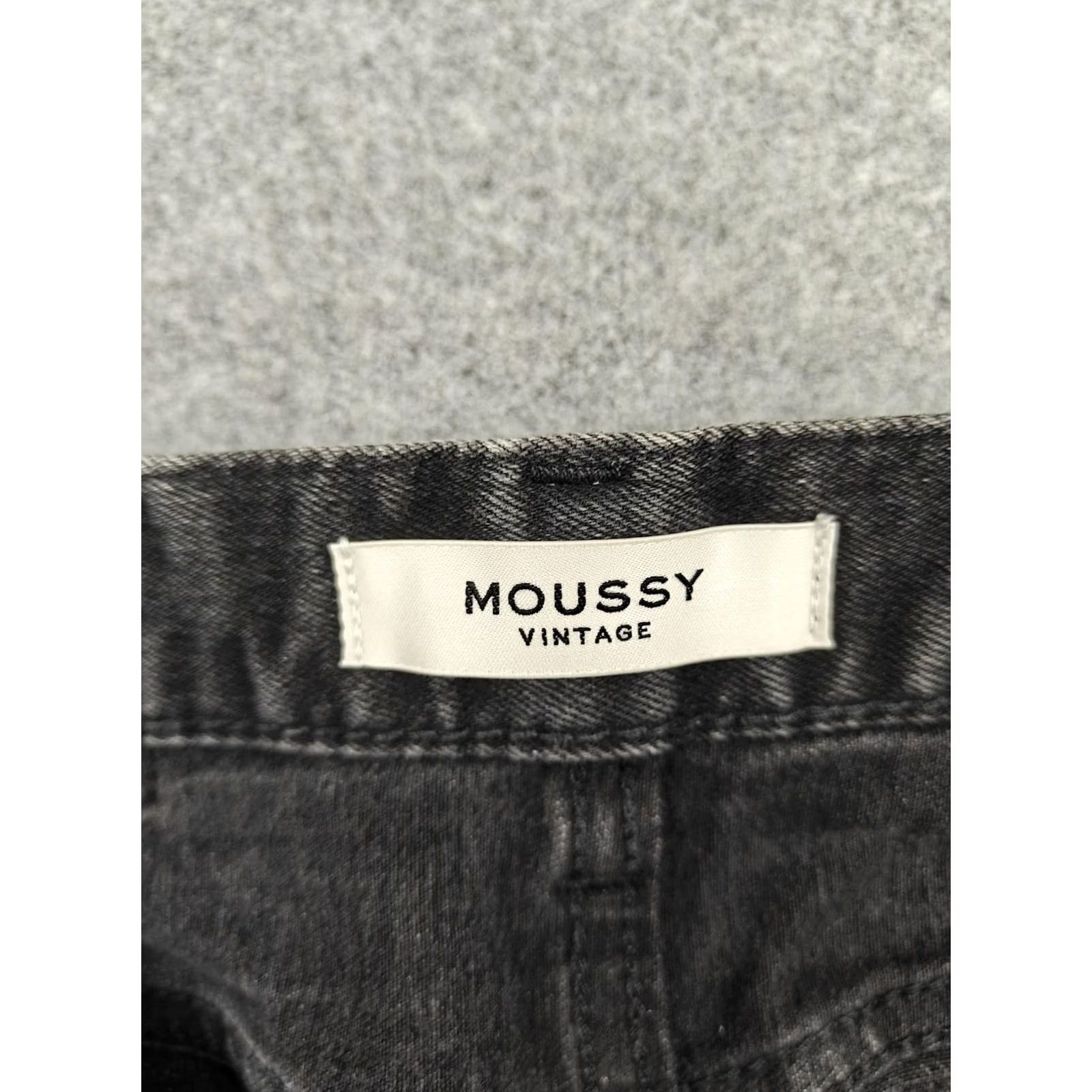 MOUSSY VINTAGE MOUSSY JEANS Womens High Skinny Charcoal Denim Made In Japan 25 5-Pocket Black Stretch Size 42" / US 20 - 3 Thumbnail