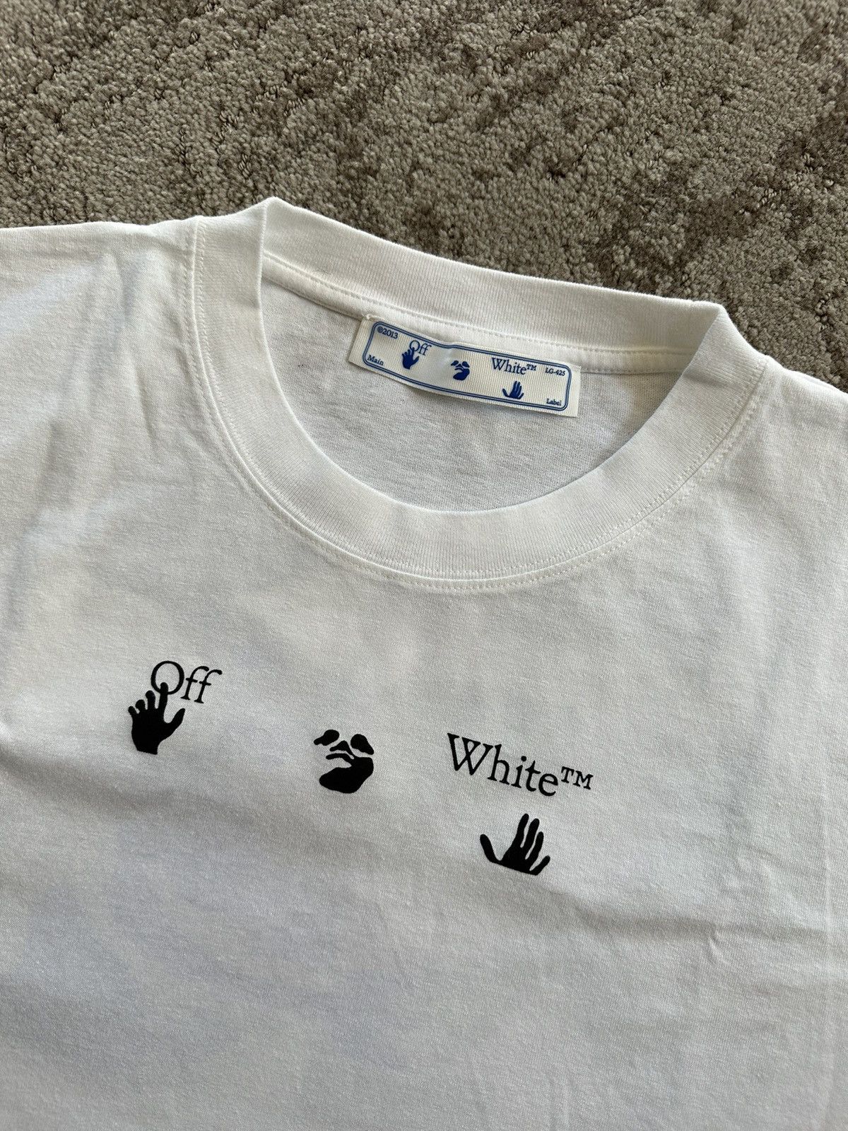 Off-White Off white peace worldwide tee Size US M / EU 48-50 / 2 - 2 Thumbnail