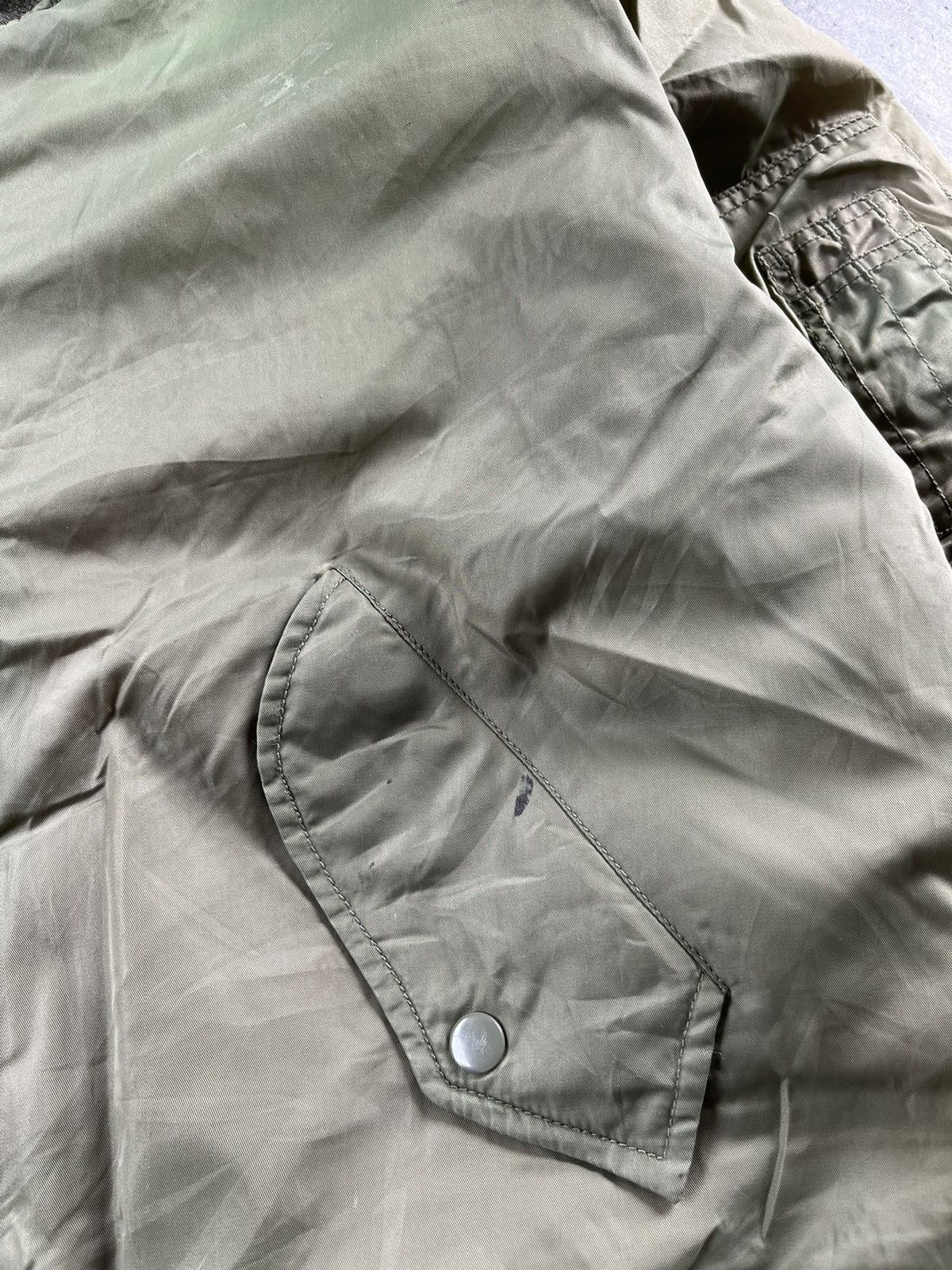Vintage 🔥Vintage Bomber Jacket Zipper Up Orange Inside Size US L / EU 52-54 / 3 - 3 Thumbnail