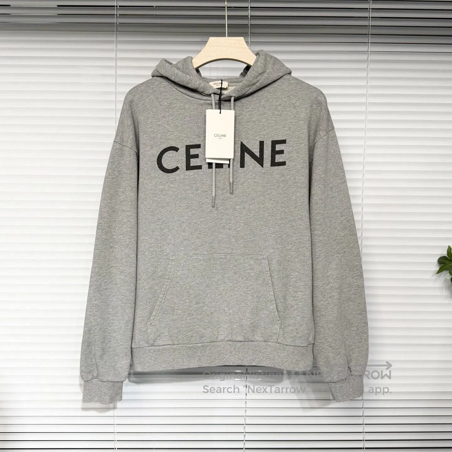 Celine celine gray hooded sweatshirt with logo. Size US L / EU 52-54 / 3 - 1 Thumbnail