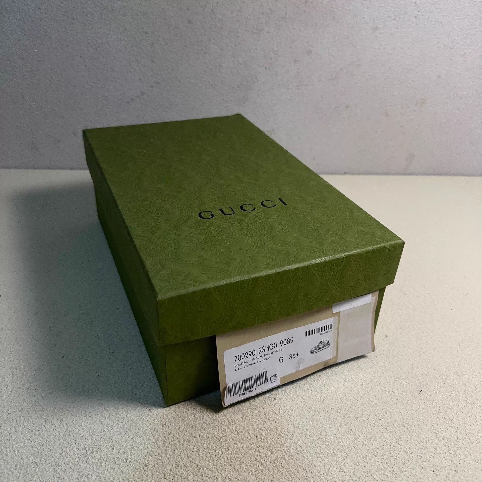 Gucci GUCCI GG Canvas Basketball Sneaker White/Green 36.5 Size US 6 / IT 36 - 6 Thumbnail