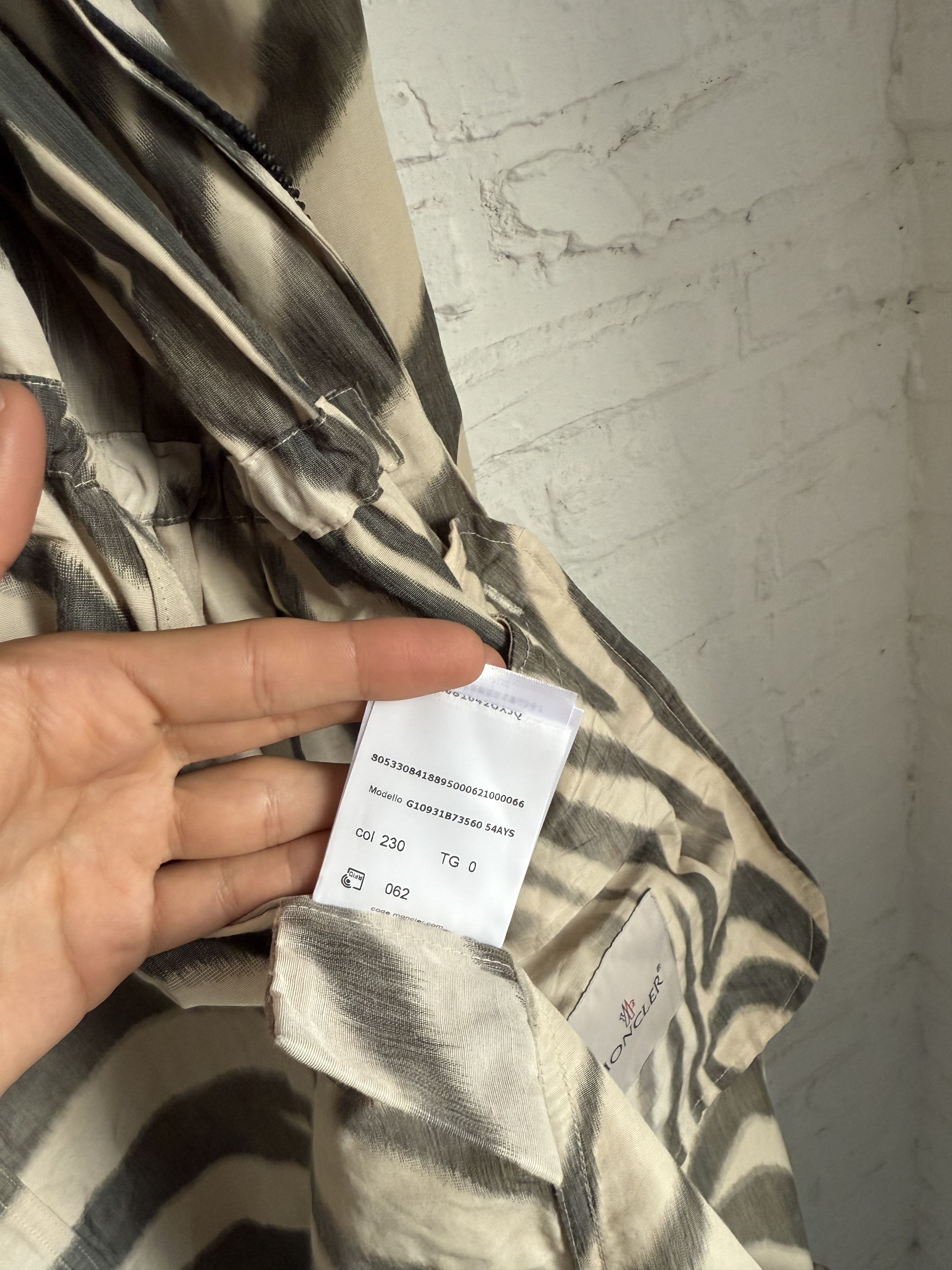 Moncler Moncler Achird Zebra Print linen blend Parka Coat Size ONE SIZE - 7 Thumbnail