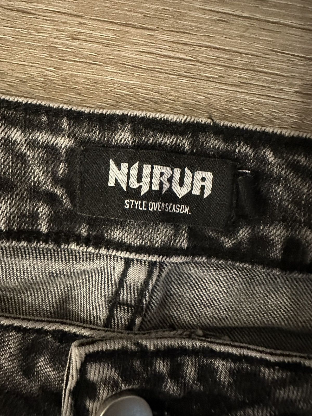 NYRVA NYRVA Acid Wash Flared Denim Size US 40 / EU 56 - 4 Thumbnail