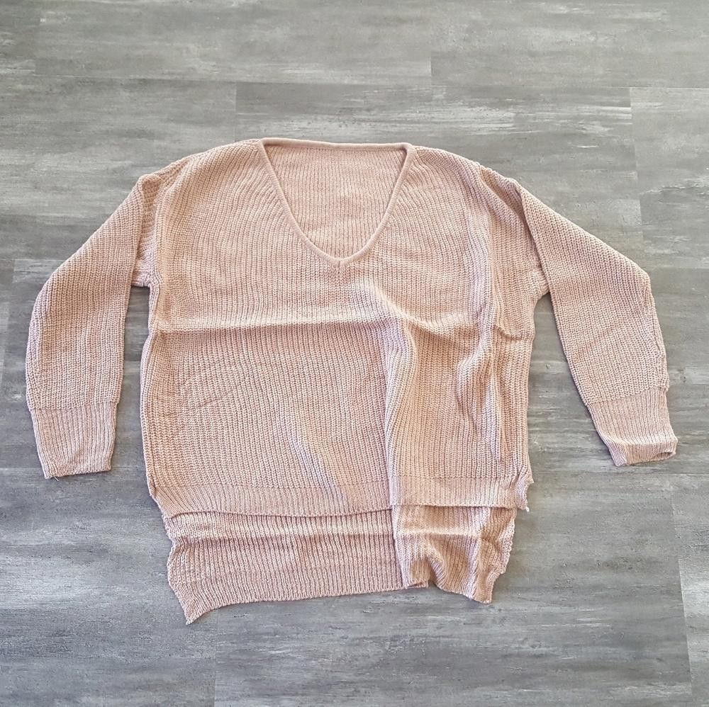 Designer Nude High Low Sweater Long Sleeve Size ONE SIZE - 3 Thumbnail