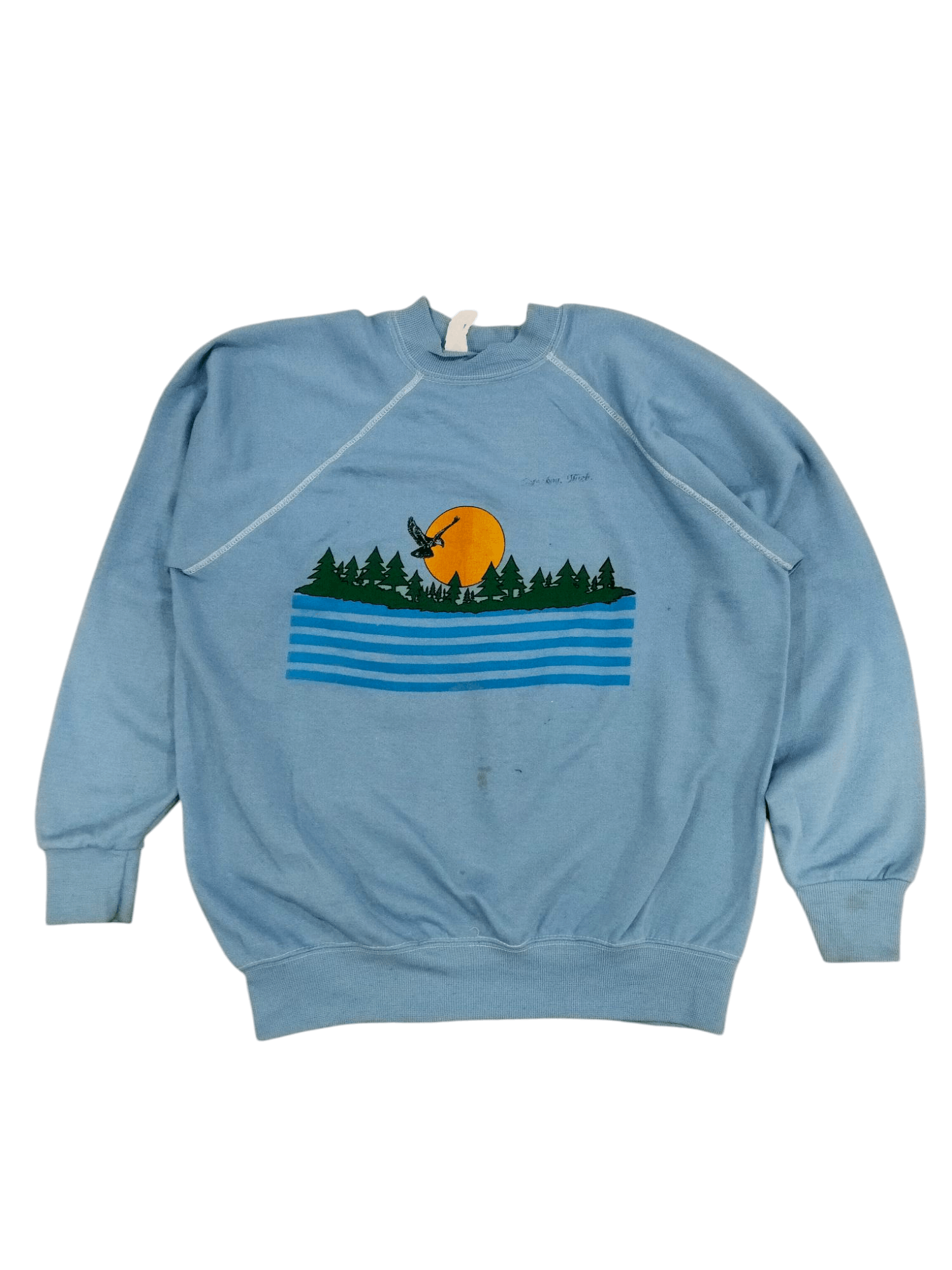Vintage Vintage 80s Hawaii Sunset Photo Sweatshirt Size US L / EU 52-54 / 3 - 1 Thumbnail