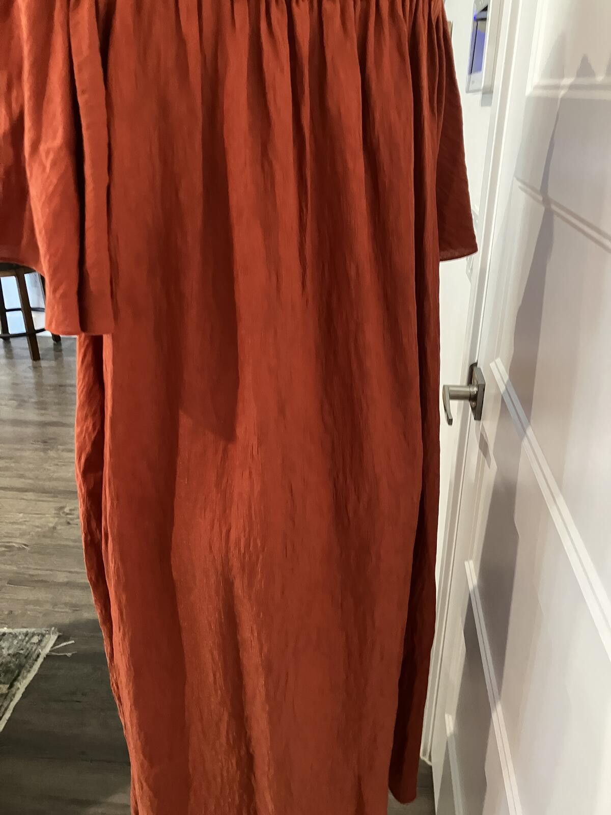 H&M NWT Rust Orange Off-Shoulder Midi Dress Size S / US 4 / IT 40 - 7 Thumbnail