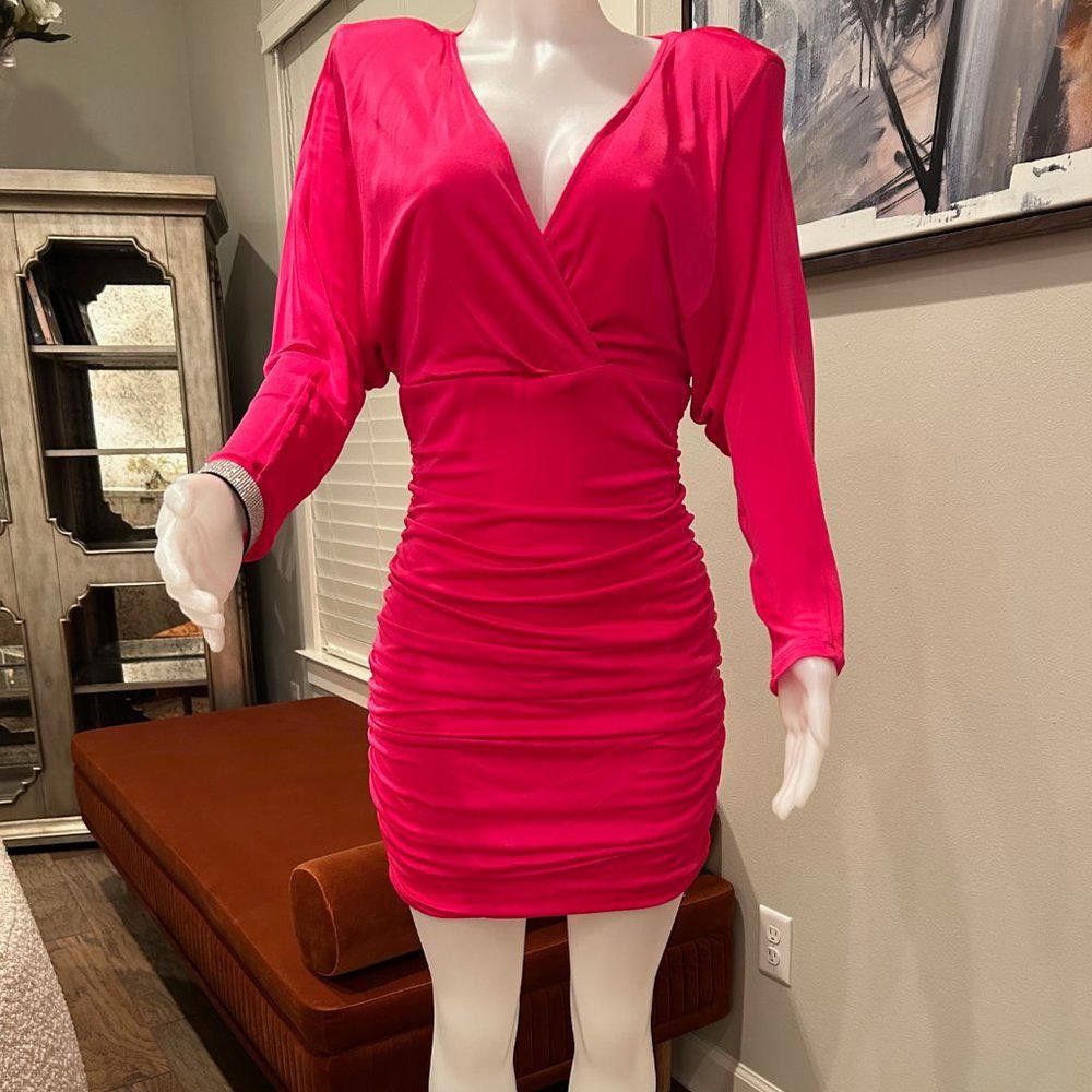 Bcbgmaxazria BCBG MaxAzria “Blouson” Mini Dress Size L / US 10 / IT 46 - 1 Thumbnail