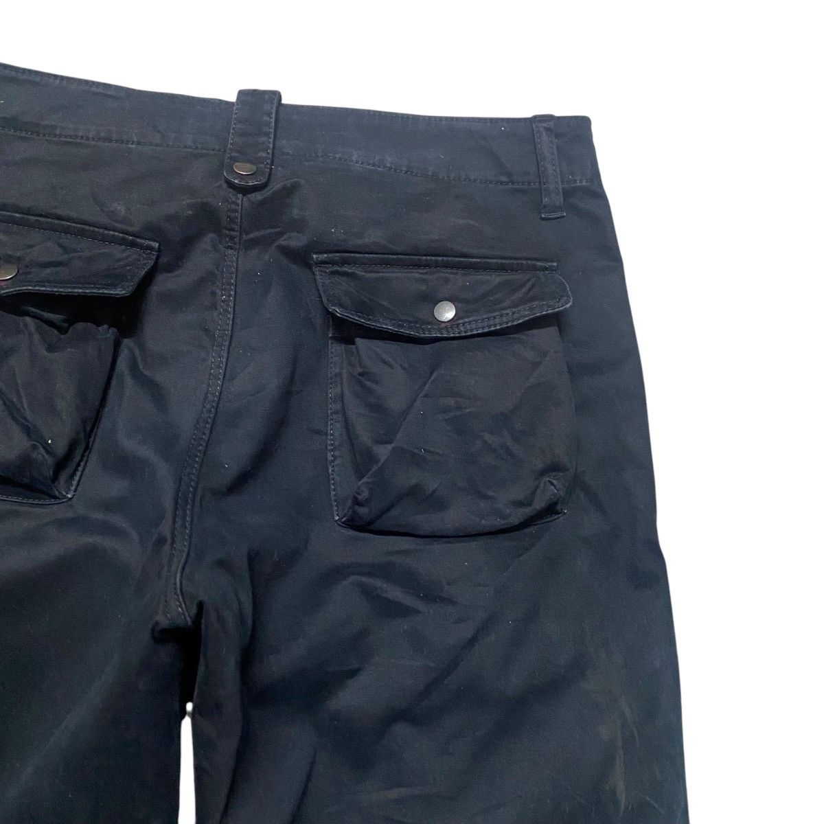 Tete Homme TETE HOMME Black Moleskin Bondage Cargo Pants Size US 32 / EU 48 - 11 Thumbnail