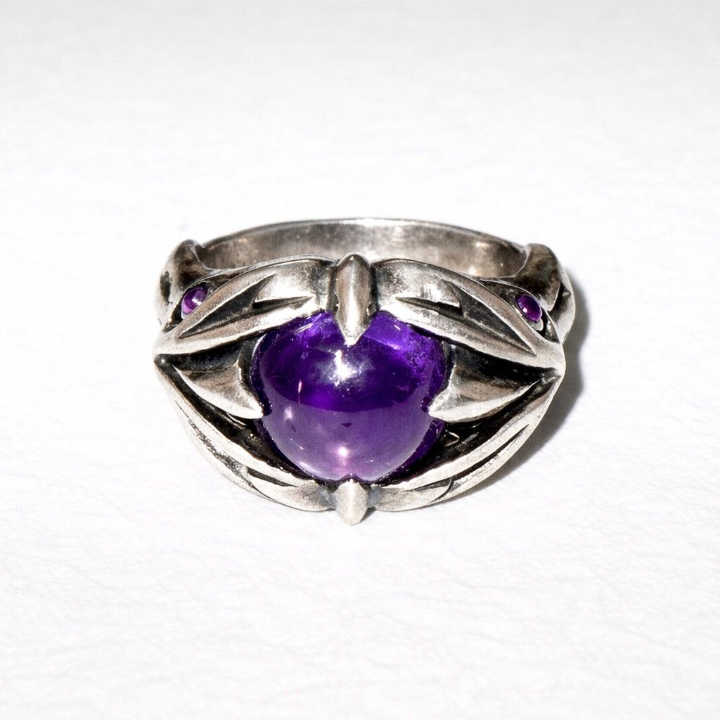 Other Vintage Amethyst S925 Ring Size ONE SIZE - 2 Thumbnail