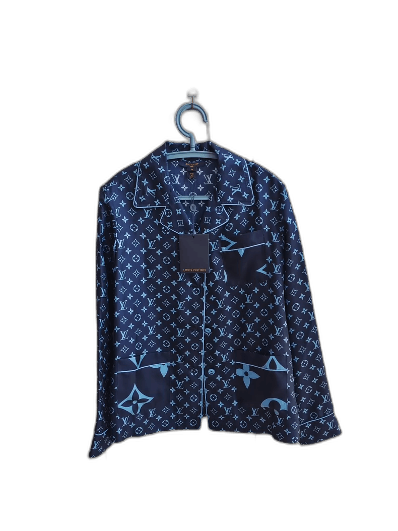 Louis Vuitton LV Silk Long Sleeve Sleep Shirt Size S / US 4 / IT 40 - 1 Thumbnail