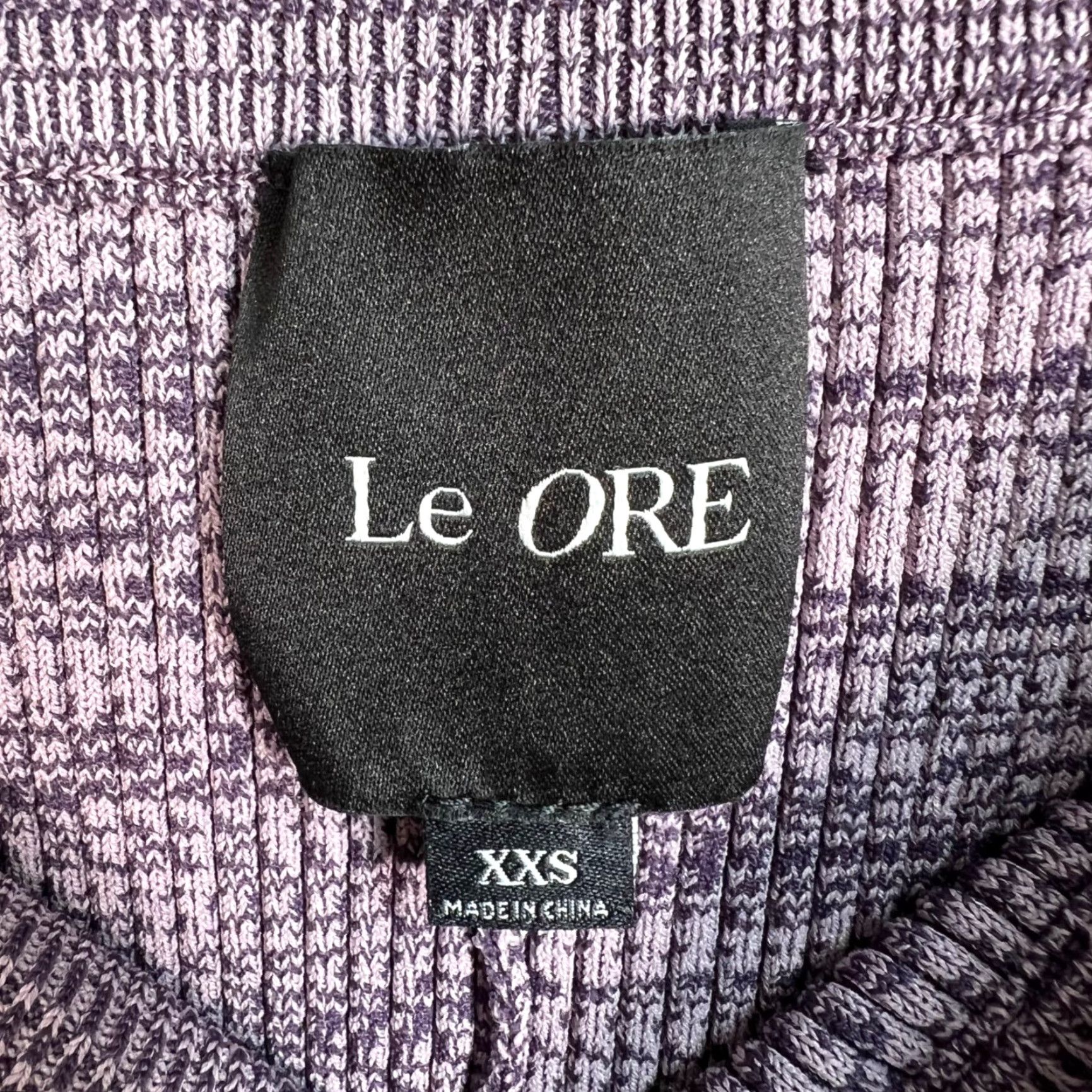 Vintage VINTAGE Le Ore Womens XXS Purple Knit Flared Leggings Pants Size 24" / US 00 / IT 34 - 3 Thumbnail