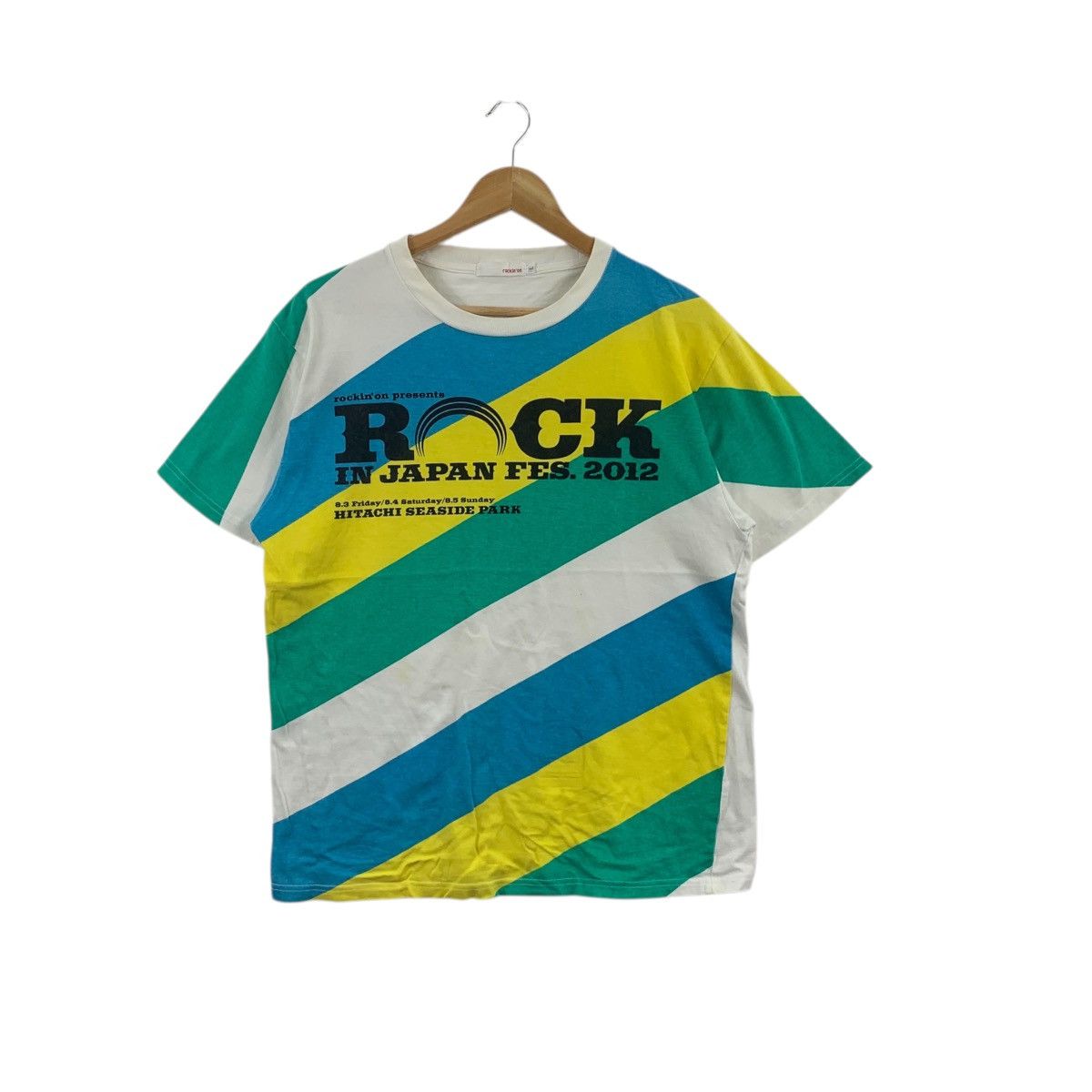 Other ROCKIN ON Rock In Japan Festival 2012 Striped Tee Shirt Size US L / EU 52-54 / 3 - 1 Thumbnail