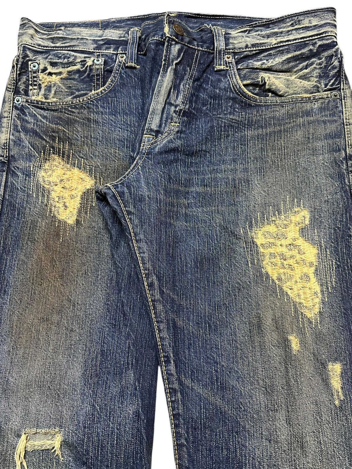 Edwin Vintage Edwin Mud Wash Style Distress Style Loose Jeans Size US 34 / EU 50 - 4 Thumbnail