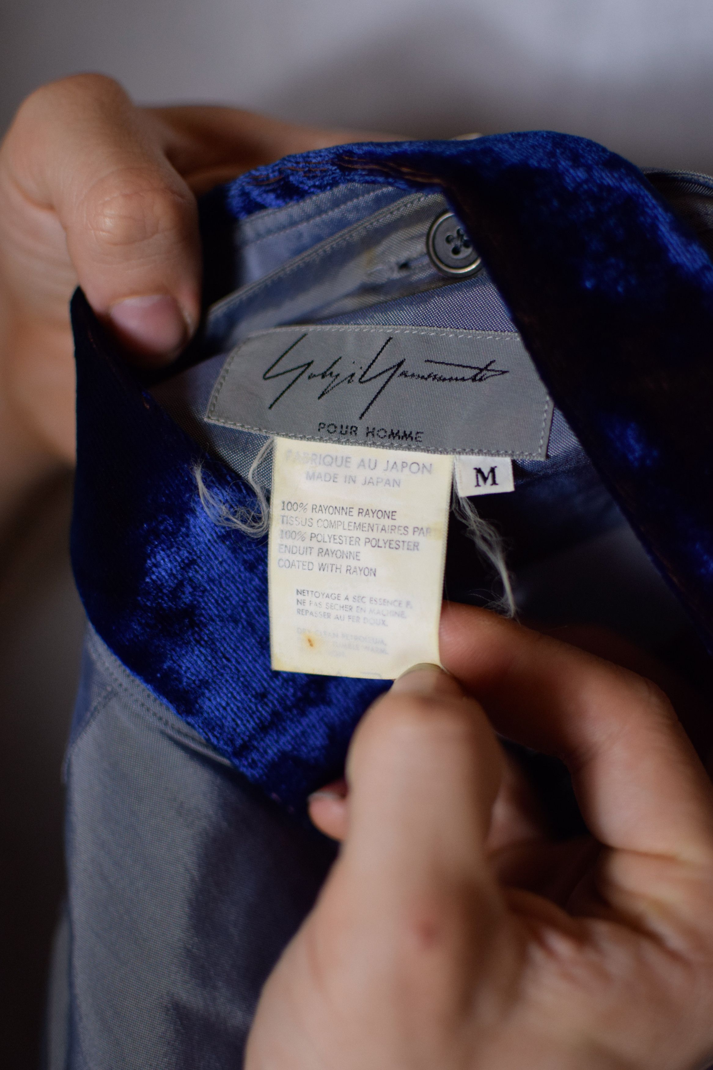 Yohji Yamamoto YYPH Archive Velvet Detail Shirt Size US L / EU 52-54 / 3 - 13 Thumbnail