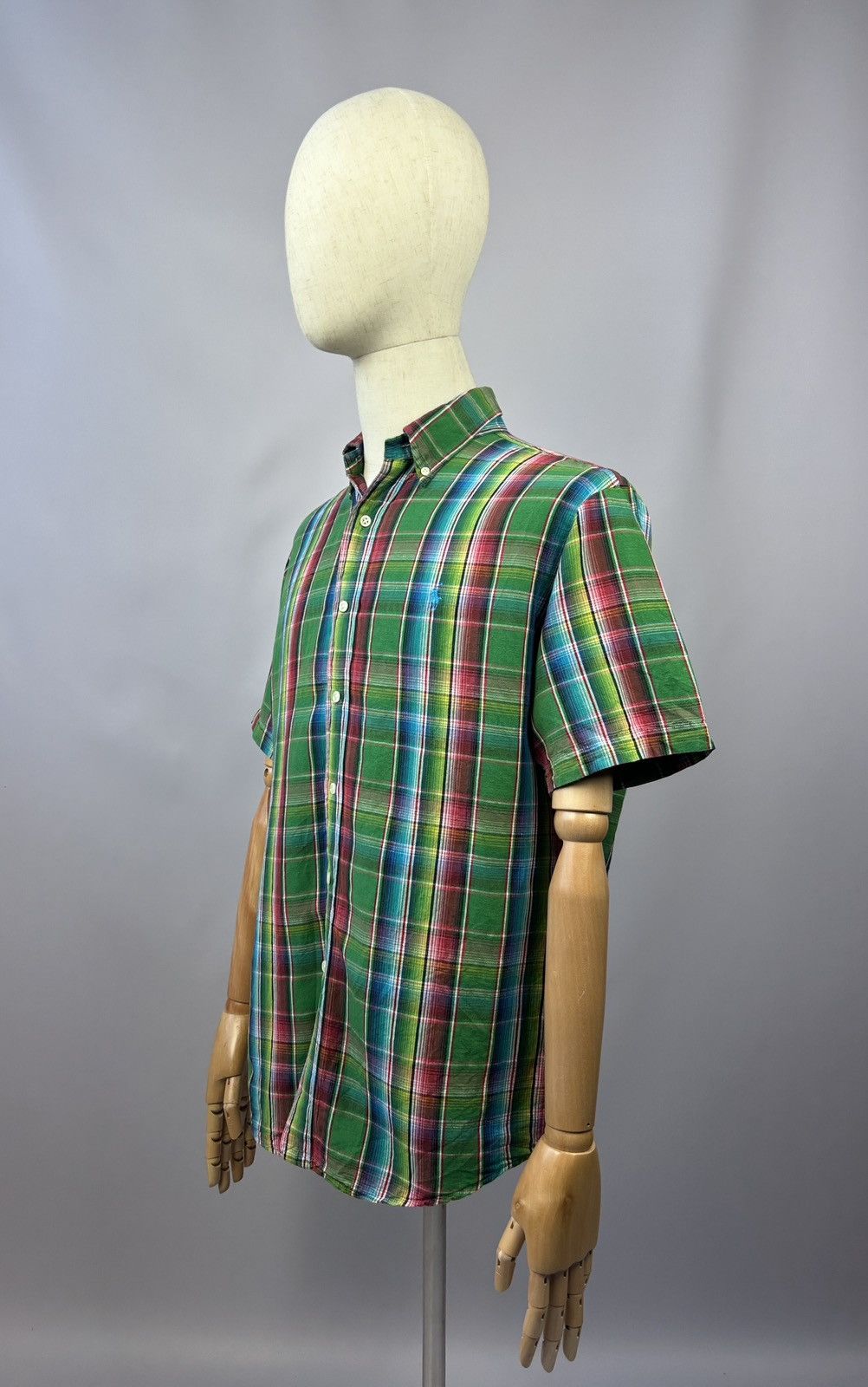 Polo Ralph Lauren Polo Ralph Lauren Check Green Linen Short Sleeve Shirt Size US M / EU 48-50 / 2 - 4 Thumbnail