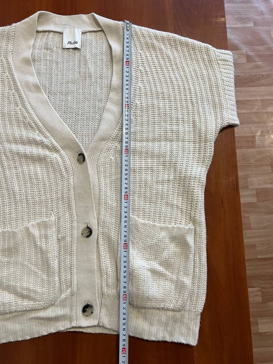 Allude RRP $599 ALLUDE CASHMERE/WOOL BUTTON PATCH POCKETS CARDIGAN Size XS / US 0-2 / IT 36-38 - 19 Thumbnail