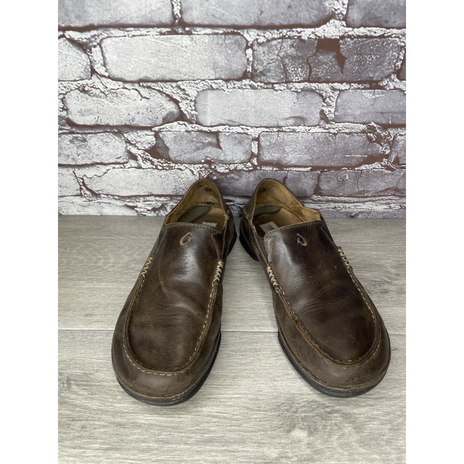 Olukai OluKai Moloa Brown Leather Slip On Beach Loafers Casual Shoe Size US 8 / EU 41 - 14 Thumbnail