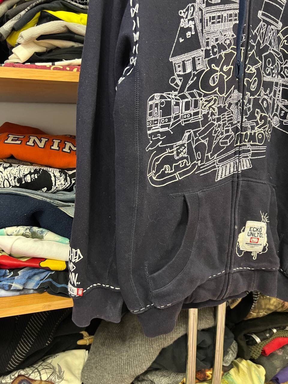Ecko Unltd. × Japanese Brand Crazy Y2K Ecko Unltd. Zip-Up Hoodie Size US L / EU 52-54 / 3 - 4 Thumbnail