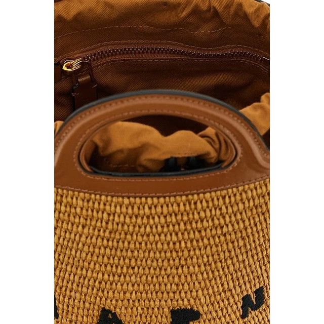 Marni MARNI Tropicalia Mini Rawsienna Raffia-Effect Top Handle Bag Size ONE SIZE - 4 Thumbnail