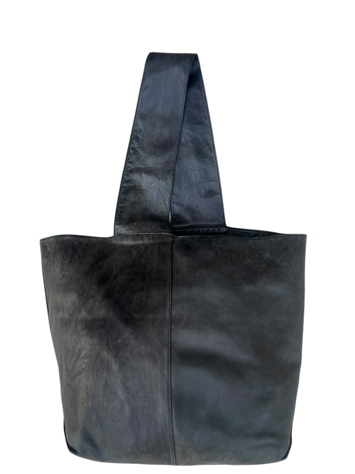 Leather Jurgen Lehl Japan Faded Patina Leather Asymmetrical Bag Size ONE SIZE - 1 Thumbnail