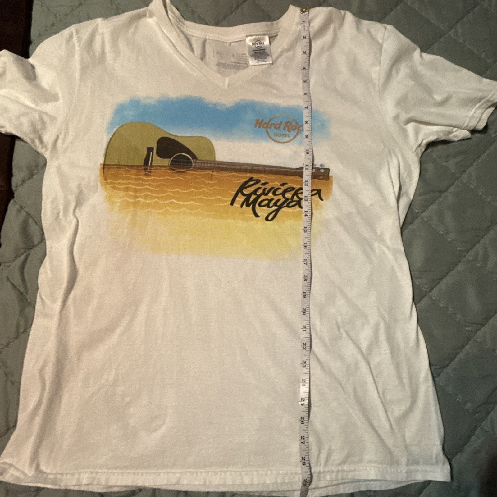 Hard Rock Cafe Hard Rock Hotel River Maya Guitar XL Young Men’s Fit V Neck Size US XL / EU 56 / 4 - 6 Thumbnail