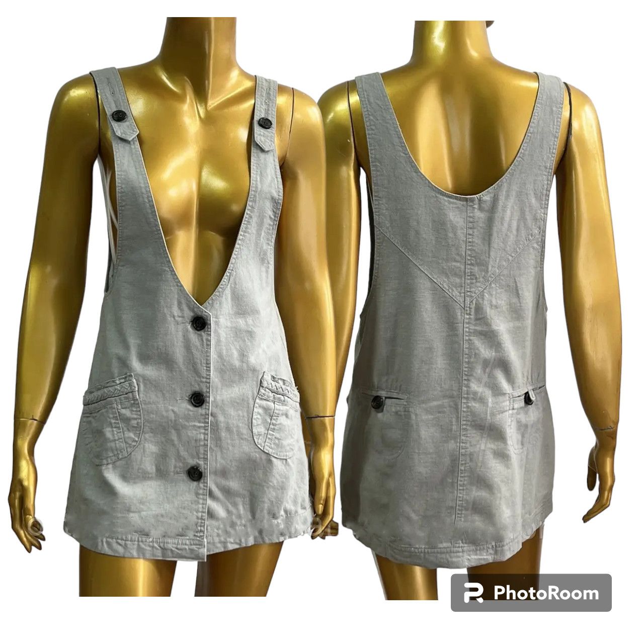 Other Womens Denim Mini Dress Buttons Up sz S Size S / US 4 / IT 40 - 1 Preview