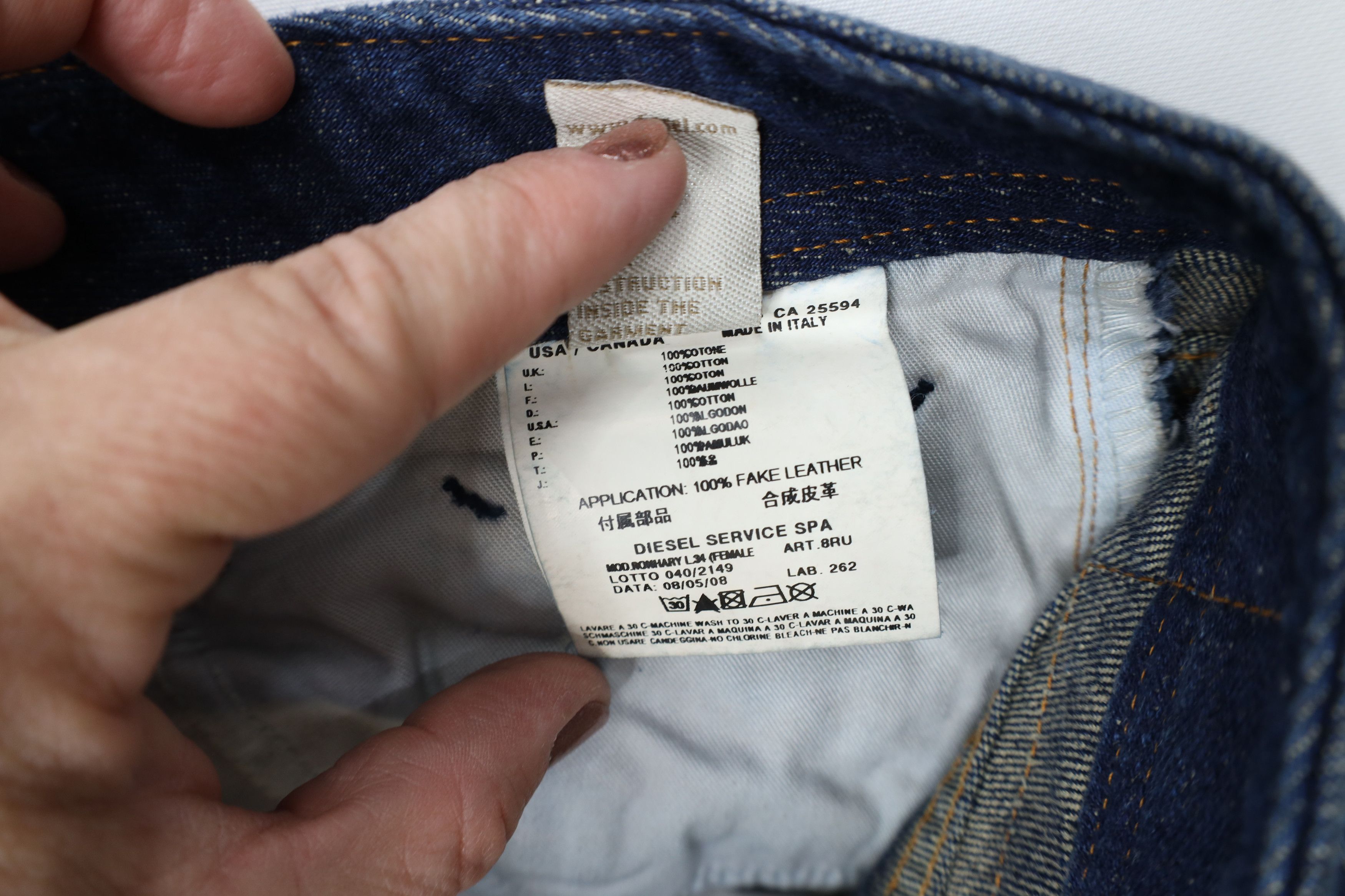 Diesel Diesel Industry Fly Organic Cotton Straight Leg Jeans Size 28" / US 6 / IT 42 - 8 Thumbnail