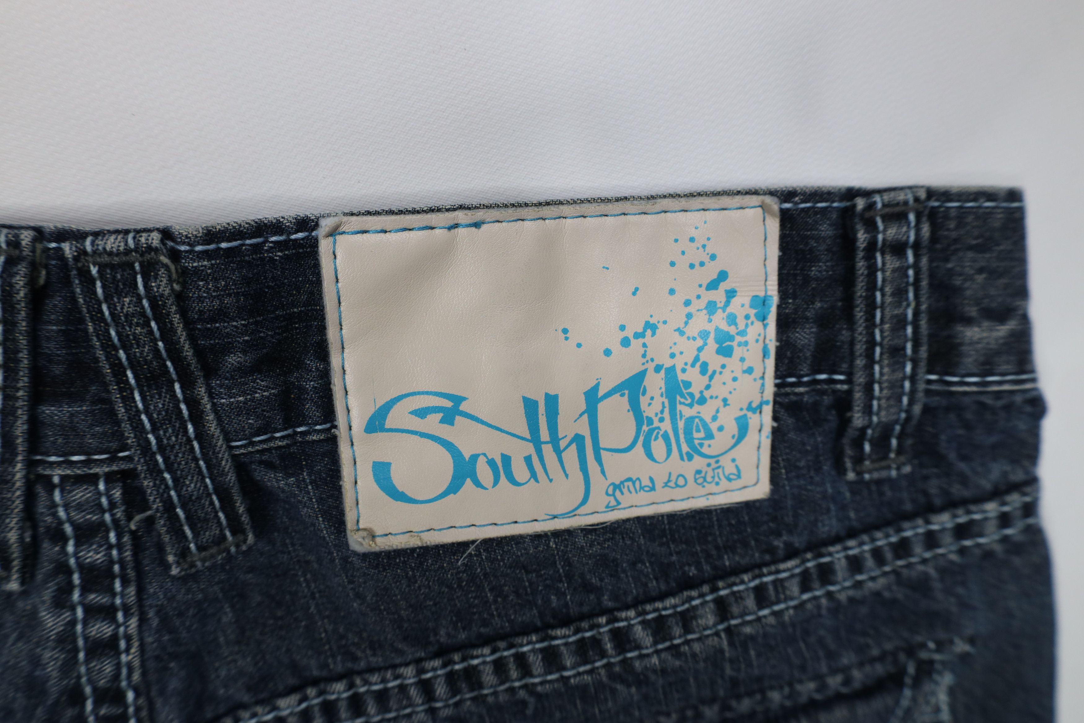 Southpole Vintage 90s Y2K Southpole Buckle Pocket Denim Cargo Shorts Size US 32 / EU 48 - 12 Thumbnail